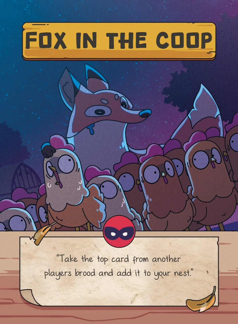 Fox in the Coop card